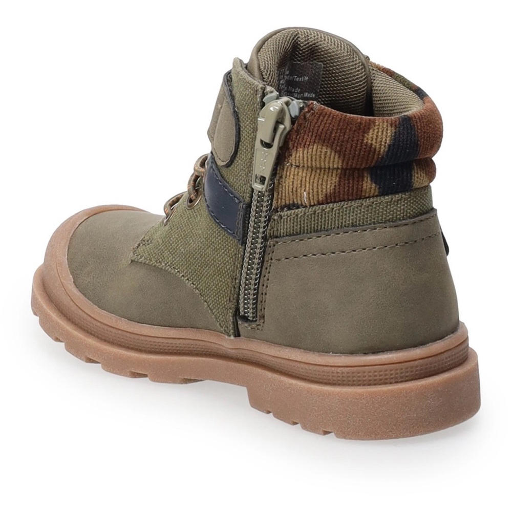 Jumping Beans Olive and Tan Kids Boots Size 11 - Picture 3 of 12